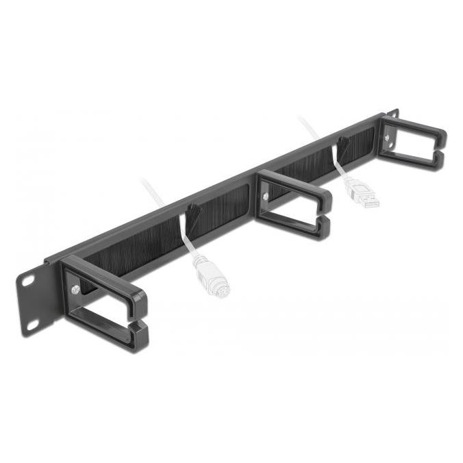 Delock Cable Management Brush Strip with 3 hooks (66488)