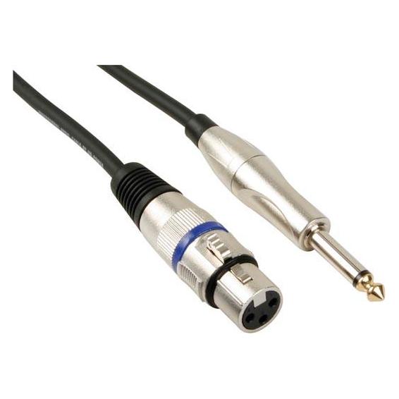 HQ Power PAC111 - Professionelles XLR-Audiokabel (6 m, 6.3mm Klinkenkabel, XLR Kabel) (PAC111)