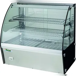 Beheizte Vitrine mit Gittern. Doppeltes Glas. Struktur aus rostfreiem Stahl. Abmessungen: 88x58x67(h) cm. FORCAR Modell VPH160