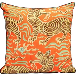 KARE DESIGN Kissen Tiger Love 45 x cm Polyester Rot