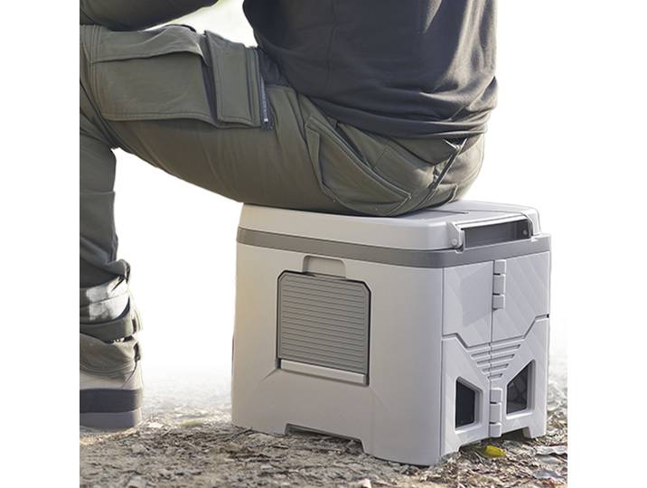 Toilette portable avec couvercle et sac de transport, toilette de voyage pliable, capacité 150 kg, toilettes de camping pour la randonnée, la plage, la voiture, le camion, le camping-car