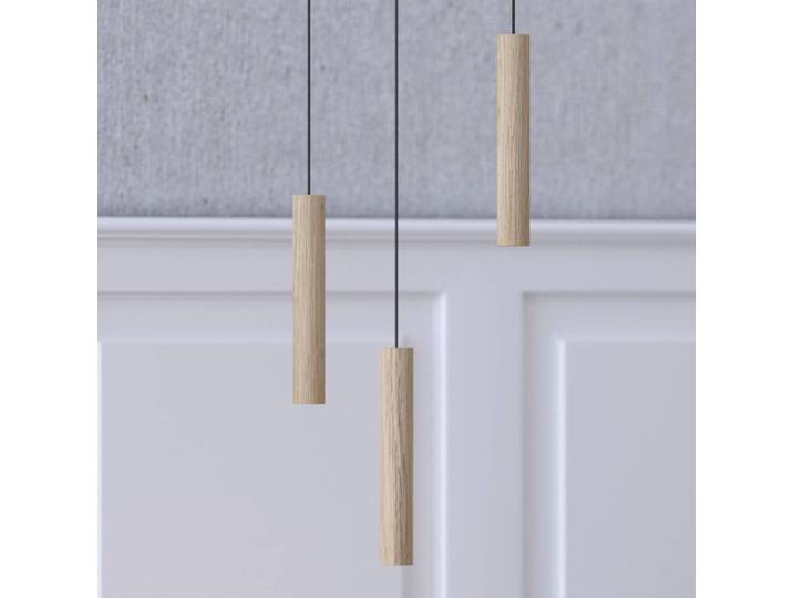 UMAGE Hängeleuchte Chimes Tall, Holz hell, für Wohn- / Esszimmer, Holz, Skandinavisch