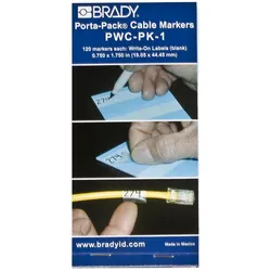 Brady, Etikettenrolle, Porta-Pack Hefte mit selbstlaminierenden Blanko-Kabelkennzeichnungsetiketten