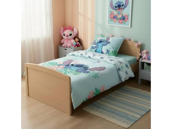 Stitch Aloha Blauw 1-Persoons Dekbedovertrek 140x200 + Kussensloop