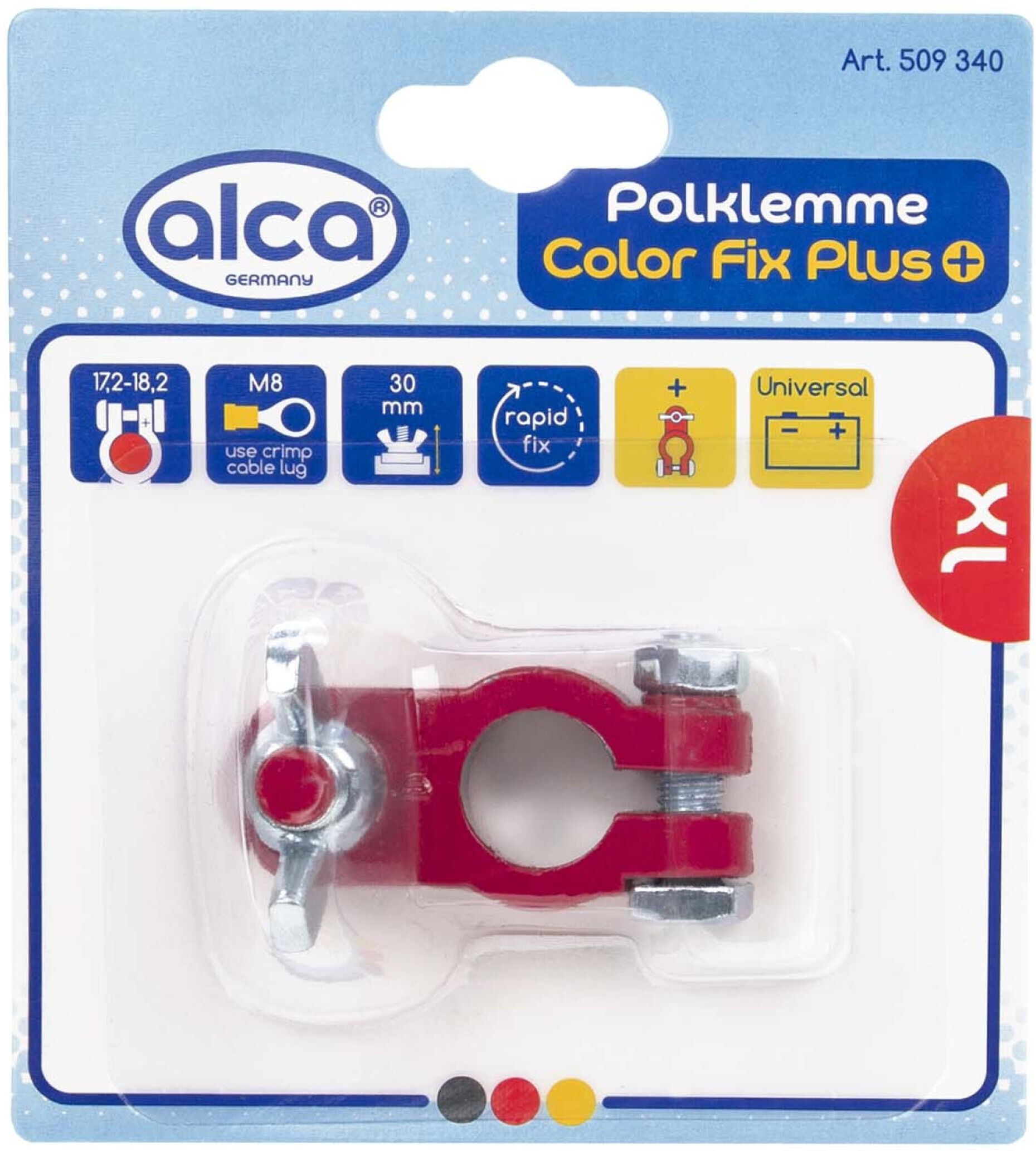 Alca Batteriepolklemme Batterie-Polklemme Wing Plus (+) Rot 509340