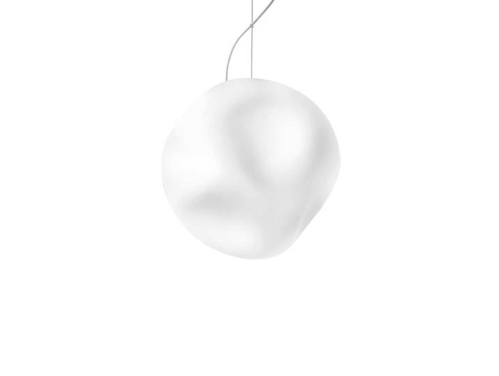 Foscarini Pendelleuchte Hoba, Design, organische Glasform, blend