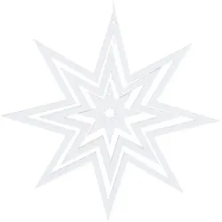 Dekohänger Star 25cm weiß