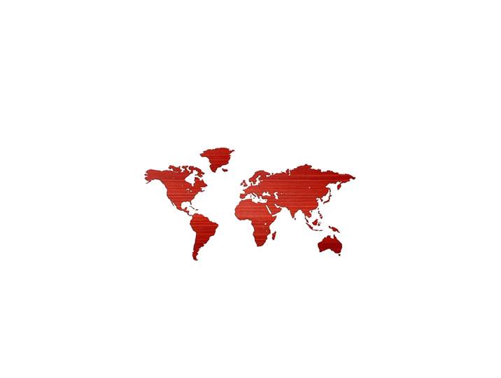 Design Wandobjekt „Wooden World Map“ Natural 150 x 75 cm Wooden Amsterdam