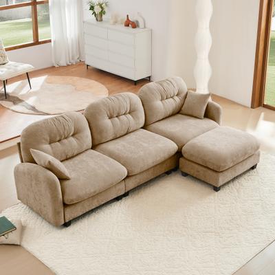 Modular Chenille Tufted Sofas Fits Bedroom, Living Rooms
