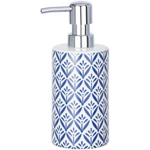 Wenko Seifenspender Lorca, 23205100, stehend, Keramik, weiß/blau, 360ml