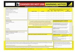 Officially Licensed Gas Safe Gas Safe® Warning Advisory Report Form - Pad of 50