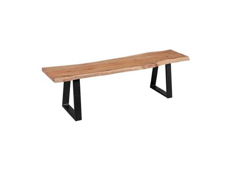 WOHNLING Sitzbank Gaya 160x40x45 cm Akazie Massivholz Baumstamm Küchenbank aus Naturholz mit hoher Stabilität, Essbank im Landhausstil, handgefertigtes Unikat, Holzbank massiv