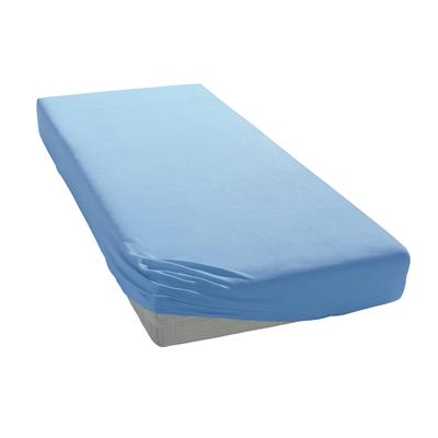 Bettlaken ESTELLA "Feinjersey", blau (hellblau), L:200cm, Jersey, Obermaterial: 100% Baumwolle, Bettlaken, Bettlaken, Rundumgummi