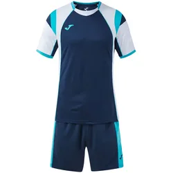 JOMA Liga Pro Trikot + Shorts Set 342 - marineblau/fluortürkis M