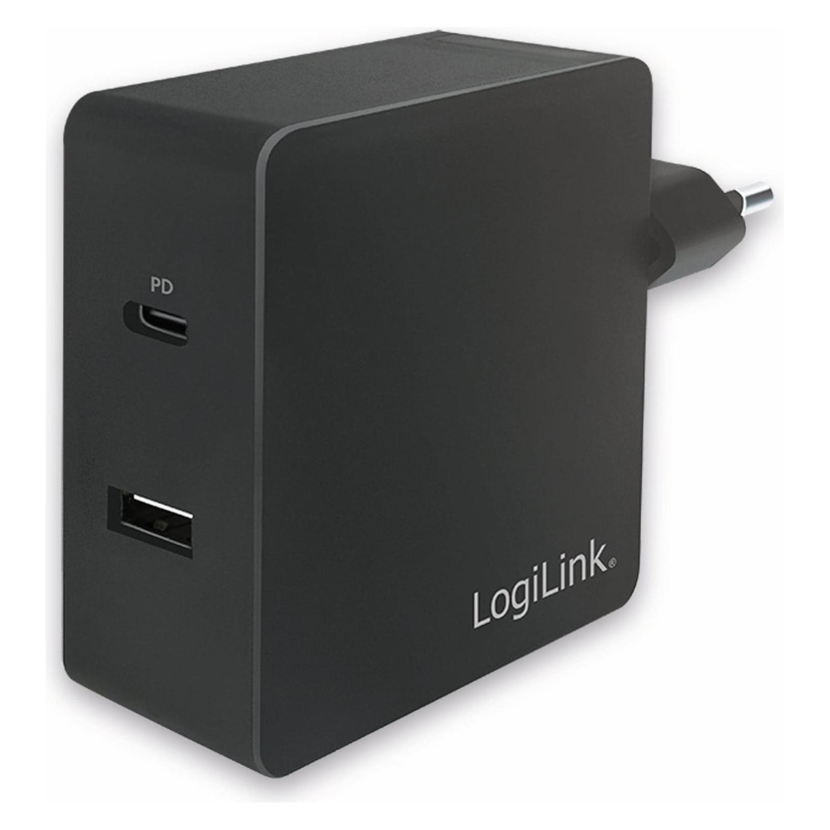 LogiLink USB Steckdosenadapter (65 W, 2 Ports) (PA0213)
