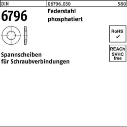 Spannscheibe DIN 6796 6x 14x 1,5 Federstahl phosphatiert 1000 Stück
