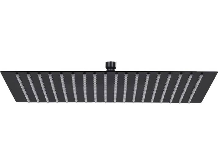 Vidaxl Regen Duschkopf Quadrat 50 x 50 cm Edelstahl schwarz schwarz