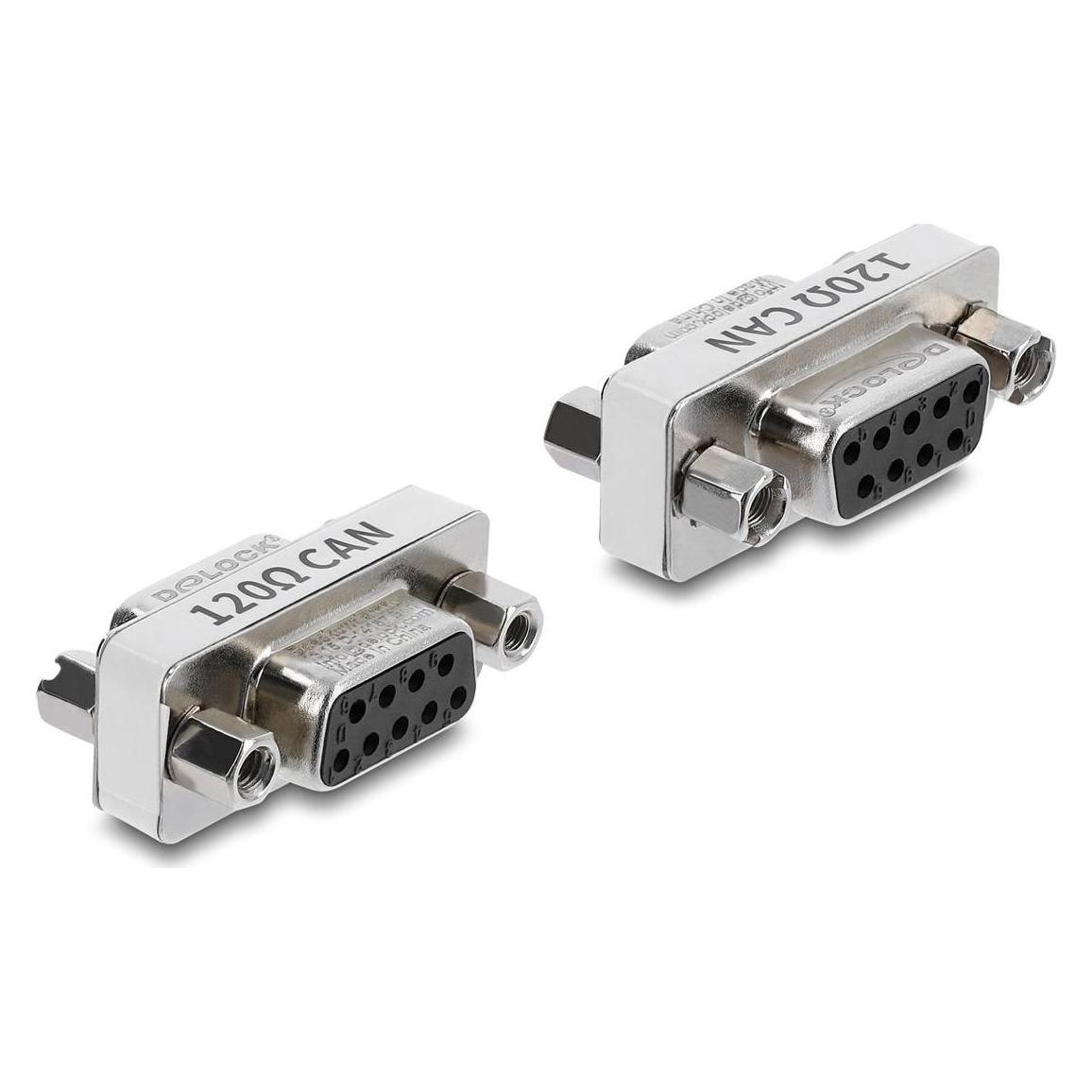 Delock D-Sub 9 Pin CAN Bus Adapter Buchse zu Buchse 120 Ohm Abschlusswiderstand (91691) (91691)
