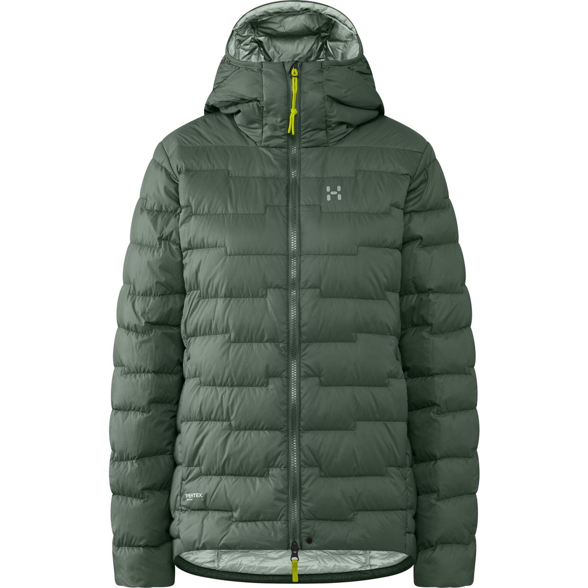 Haglöfs ROC Flash Down Hood Women chlorophyll green (5YE) S 6074665YE015
