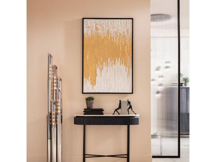 Bild mit Rahmen KARE DESIGN Gerahmtes Bild Abstract , beige (farbe bild(er): beige), B:80cm H:120cm T:4cm, Bilder, Bild mit Rahmen
