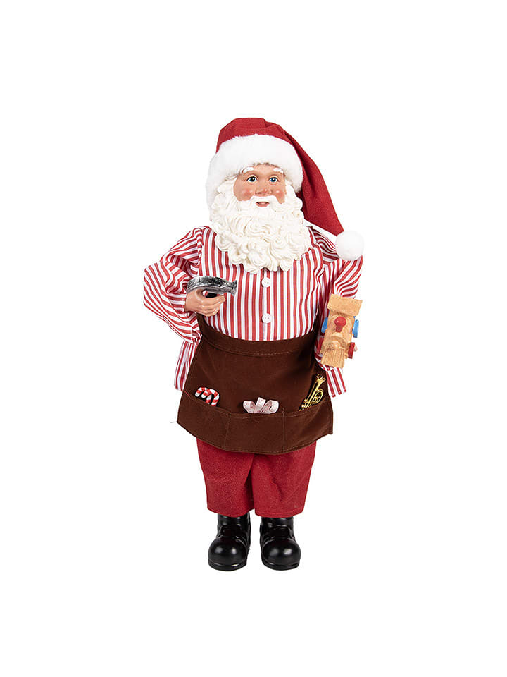 Clayre & Eef Dekofigur "Weihnachtsmann" in Rot - (H)45 cm - onesize