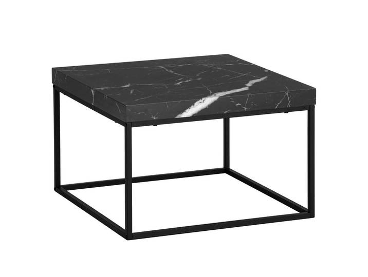 Livetastic Couchtisch, Schwarz, Marmoroptik, quadratisch, eckig, 60x38x60 cm, einfacher Aufbau, Wohnzimmer, Wohnzimmertische, Couchtische, Couchtische Marmoroptik