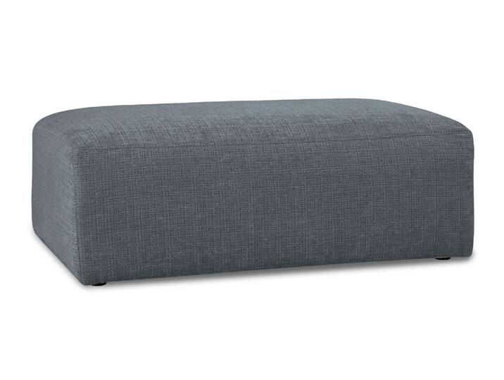 Polsterhocker INOSIGN Koa , dunkelgrau, B:114cm H:44cm T:61cm, 100% Polyester, Hocker, Polsterhocker, Wellenunterfederung, weicher Lounge-Sitzkomfort