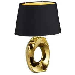 Reality Leuchten Tischleuchte Taba Keramik Gold 33 cm