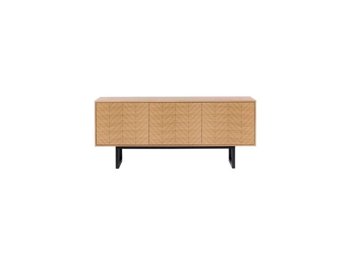 Design Sideboard „Camden Herringbone“ Eiche Natural, Schwarz MR.WOOD