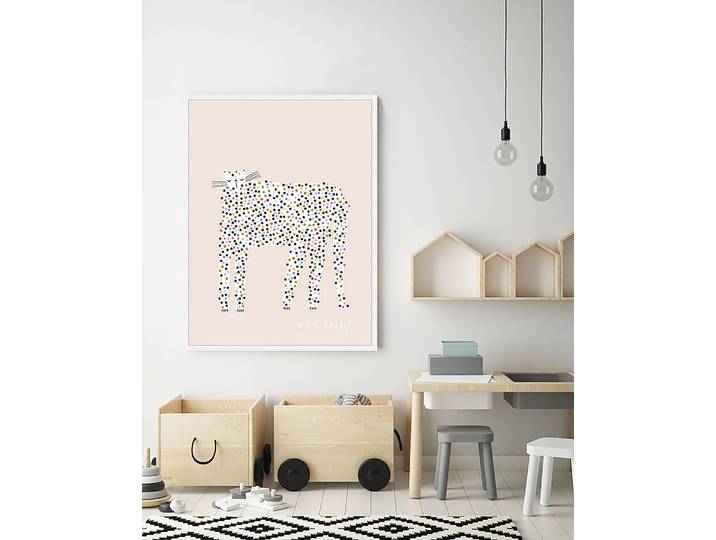 Tableau déco Cool Leopard 63 x 83cm Multicolore