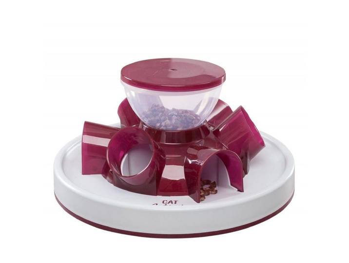 Tier-Intelligenzspielzeug TRIXIE Cat Activity Tunnel Feeder , blau, B:28cm H:14cm, Kunststoff, Tierspielzeuge, Tier-Intelligenzspielzeug