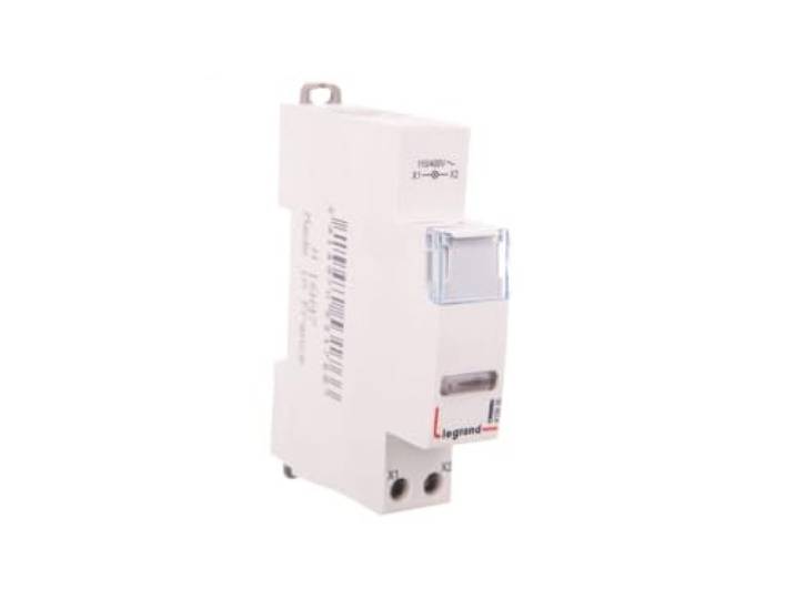 Voyant simple LED blanc 110V~ à 400V~ - 1 module