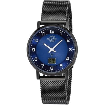 Funkuhr MASTER TIME "Advanced", schwarz (schwarz, dunkelblau), Armbanduhren, Damen, Funkuhr, Armbanduhr, Quarzuhr, Damenuhr, Datum