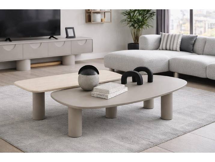 JVmoebel Couchtisch Stylischer Beiger Couchtisch Wohnzimmer Sofatisch Designer Kaffeetisch, Made in Europa