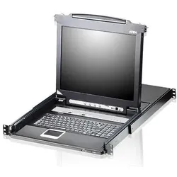 Aten CL5708N IT KVM-Switch 8-Port 19"-LCD Single Rail (PS/2-USB VGA) IT-Layout, KVM Switch, Schwarz