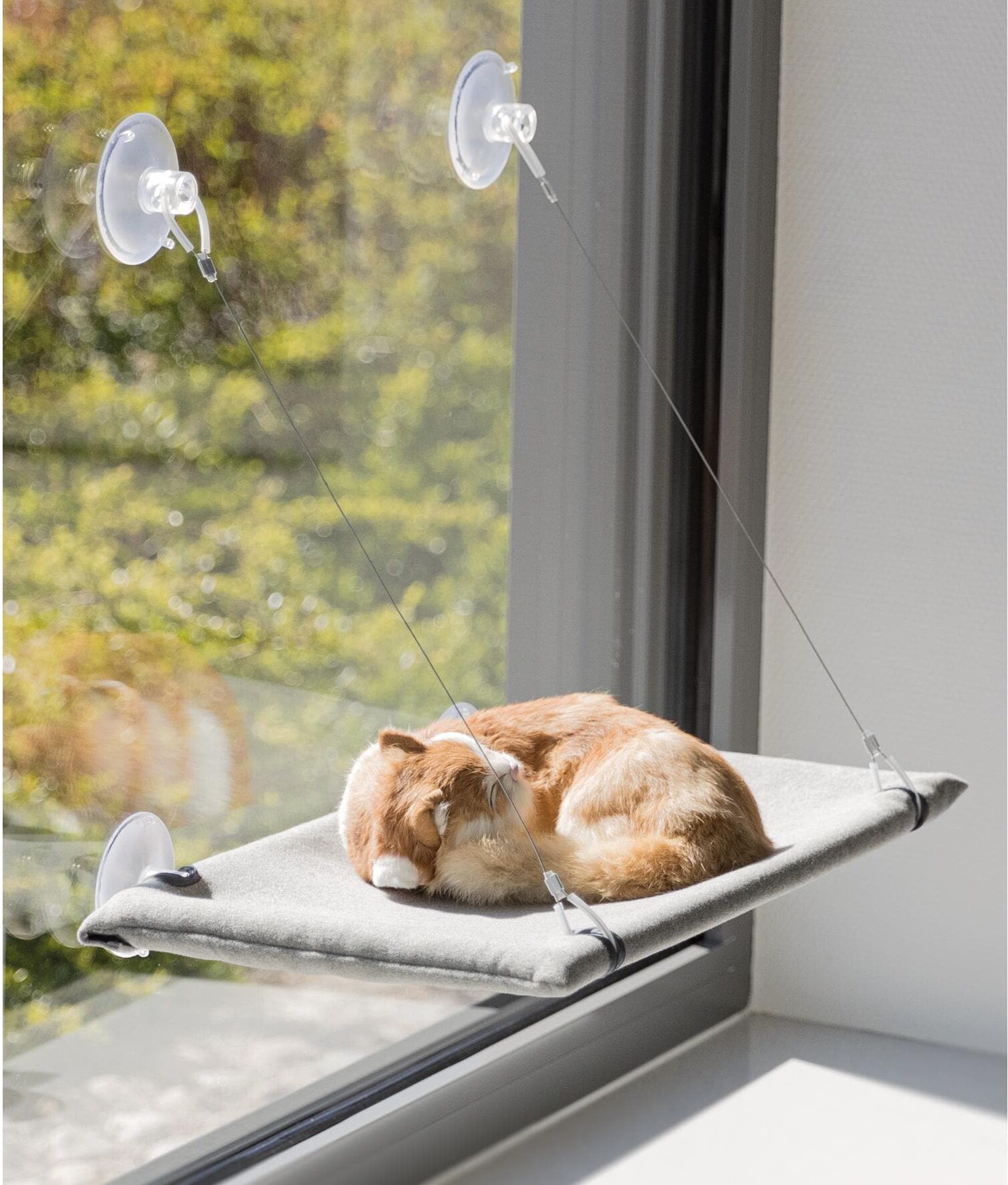 Katzenliege TRIXIE "Trixie Liegeplatz für Fensterscheib", grau, B/H/L: 50cm x 30cm, Tierbetten, Katzenliege grau B/H/L: 50cm x 30cm