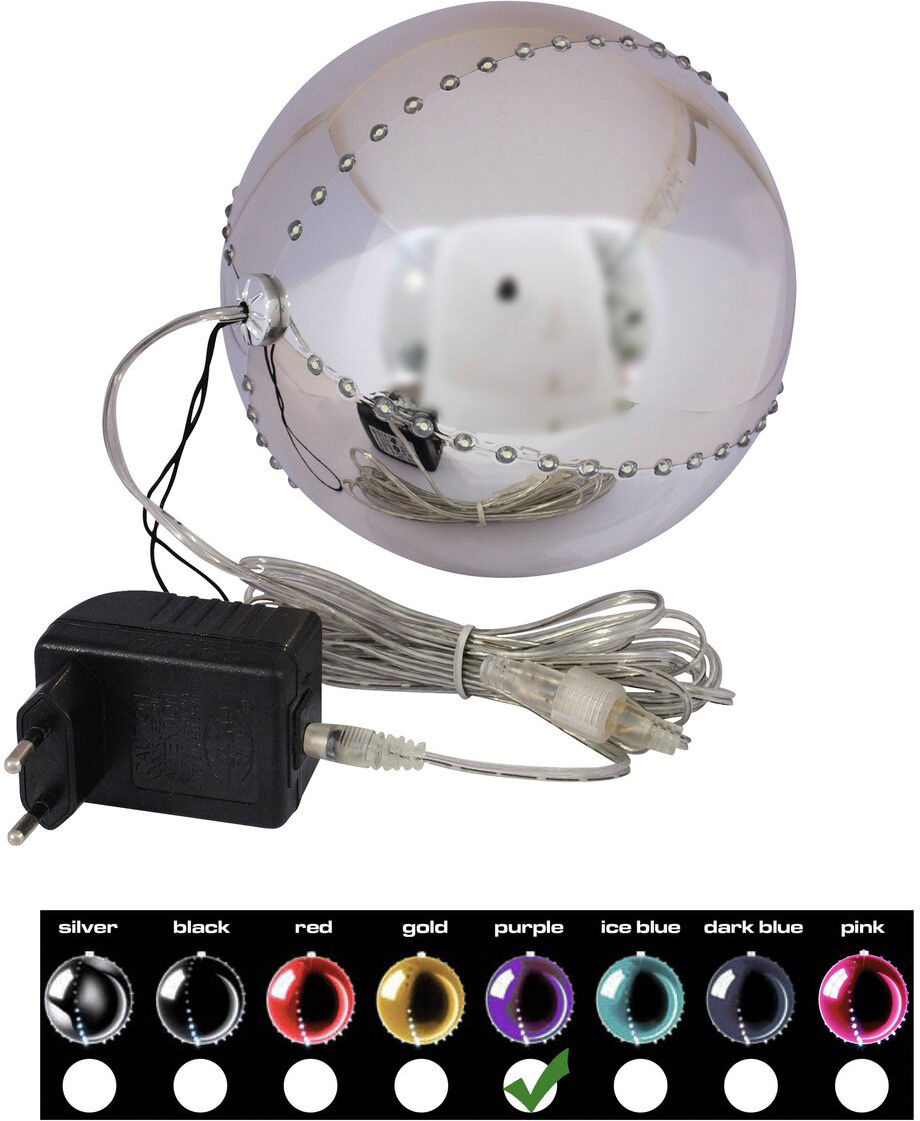 Europalms Led Snowball 15cm, Lila