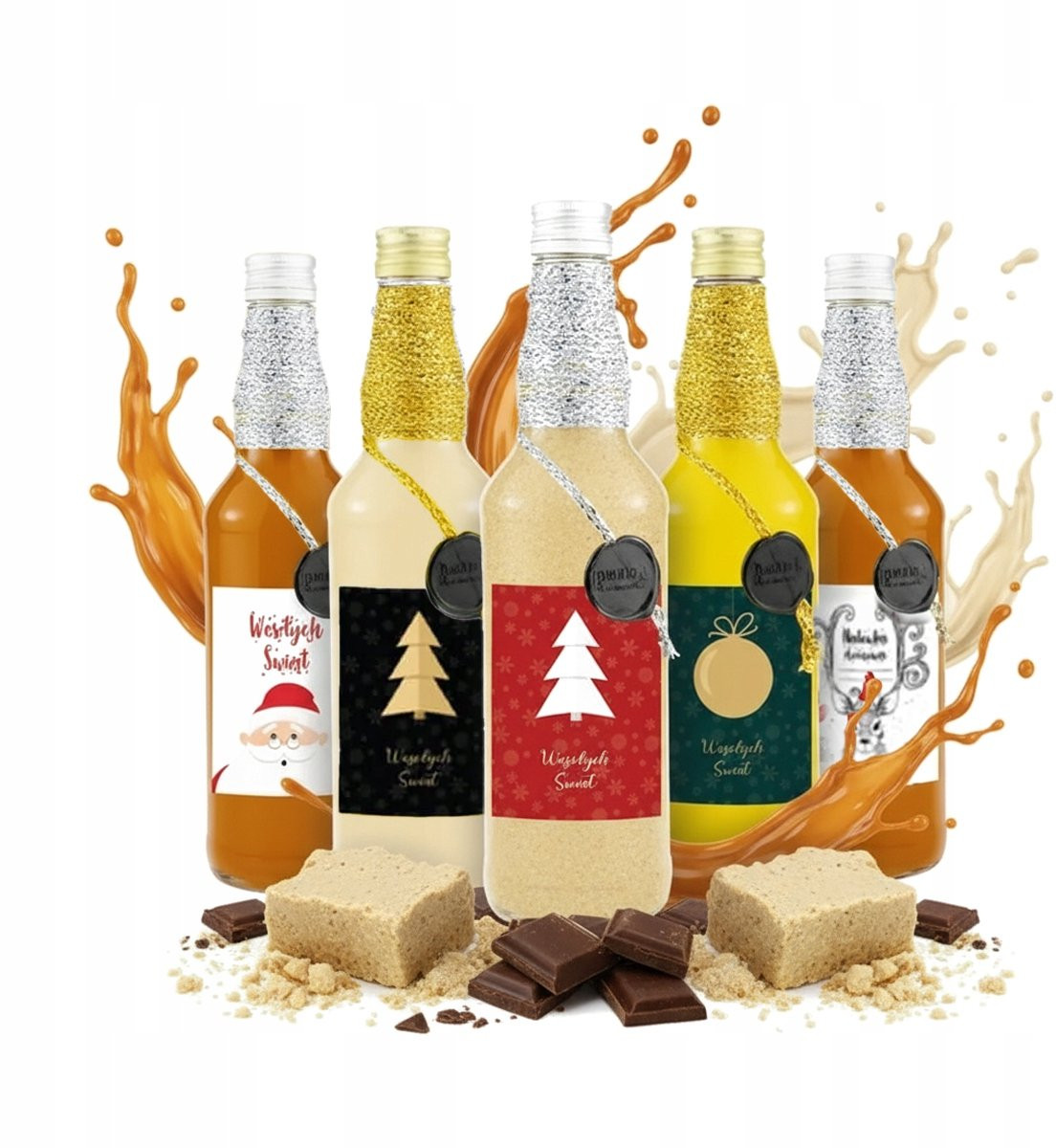 Bimberek Serie Decoratieve Fles met Kerstontwerp - 500ml
