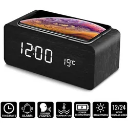 Lobwerk, Wecker, QI Digital Wecker Ladestation Qi Wireless Ladegerät für iPhone Samsung Tischuhr