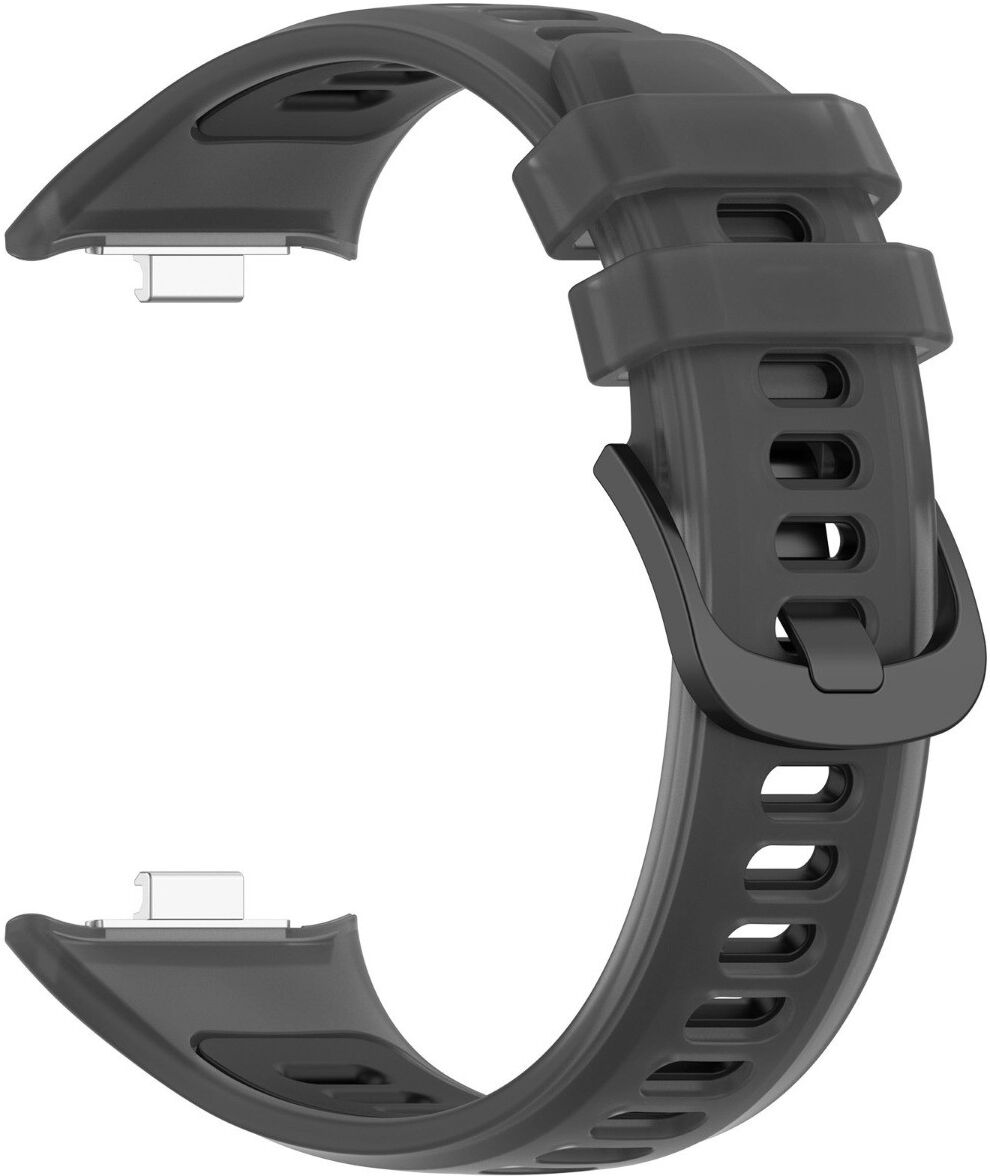 INF Silikon-Ersatzarmband, atmungsaktiv, weich, verstellbar, kompatibel mit Xiaomi Mi Band und Redmi Watch Schwarz