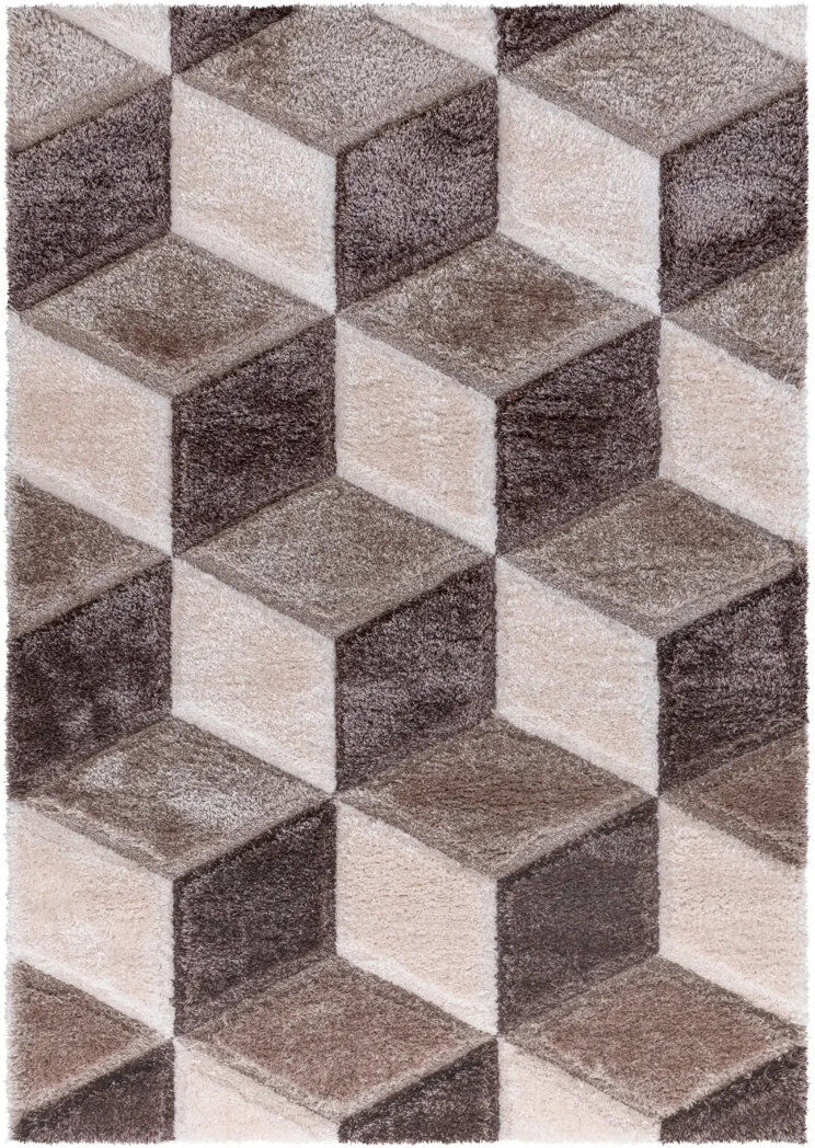 Quality & Style Large Shaggy Rugs Non Slip Living Room Hallway Fluffy Bedroom Carpet Mats Brown Rectangle 120 x 170 cm