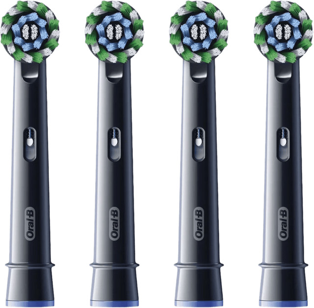 Oral-B Pro Cross Action opzetborstels Zwart 4 stuks