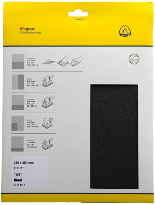 Klingspor Toile abrasive SB KL371 230x280mm K 60 (241783)