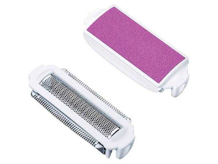 BEURER HL 36 scheeropzetstukken, 2 scheerbladen met scheermesjes en een peeling-accessoire, anti-allergeen scheerrooster tegen huidirritatie