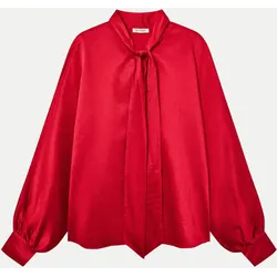 Schleifenbluse Antonia Rot