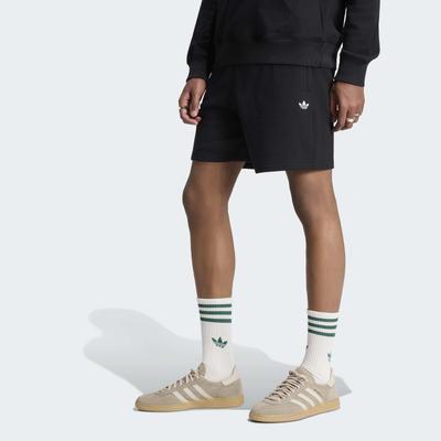 Shorts ADIDAS ORIGINALS "TREFOIL ESSENTIALS FLEECE", Herren, Gr. XXL, N-Gr, schwarz (schwarz, normal, gr.), Obermaterial: 100% Baumwolle, Hosen Shorts