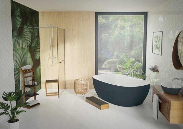 Hoesch Badewanne iSensi Oval 1900x900 Monolith mit Befüllung in Weiss 3894.112