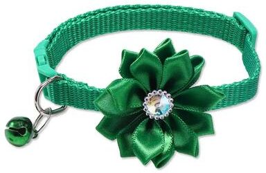 Uplifted Finds Petal Perfect Floral Breakaway Cat Collar green