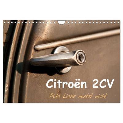 Citroën 2CV Alte Liebe rostet nicht (Wandkalender 2026 DIN A4 quer), CALVENDO Monatskalender