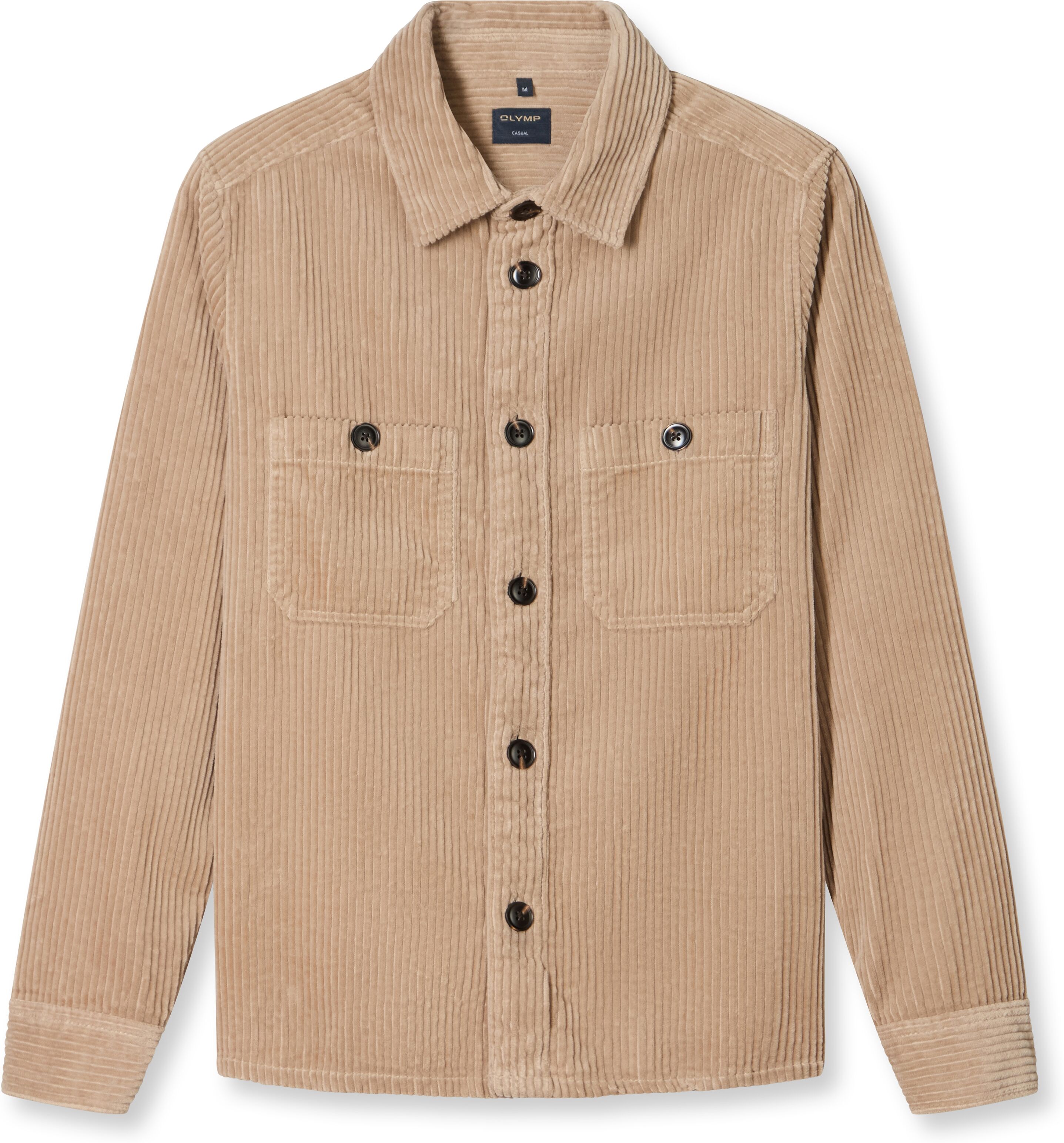 Hemdjacke OLYMP, Herren, Gr. XXL, beige, Cord, Obermaterial: 100% Baumwolle, oversize normal, Manschette, Jacken Hemdjacke, Die perfekte Kombination aus Hemd und Jacke für jeden Anlass, aus Cord beige XXL
